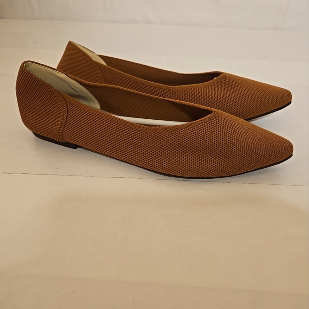 Sz 10.5 Semwiss Ladies Ballet Shoes. Women's Brown Casua Slip-On Flats New
